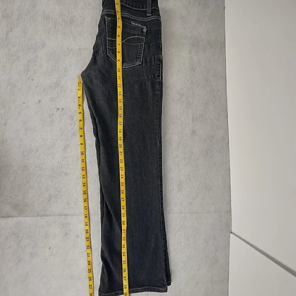 DKNY SOHO Women's Cotton Blend Five Pocket Wide Leg Blue Jeans Size 6S/C - Picture 7 of 11